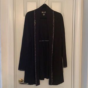 Black long sleeve Christine Alexander cardigan